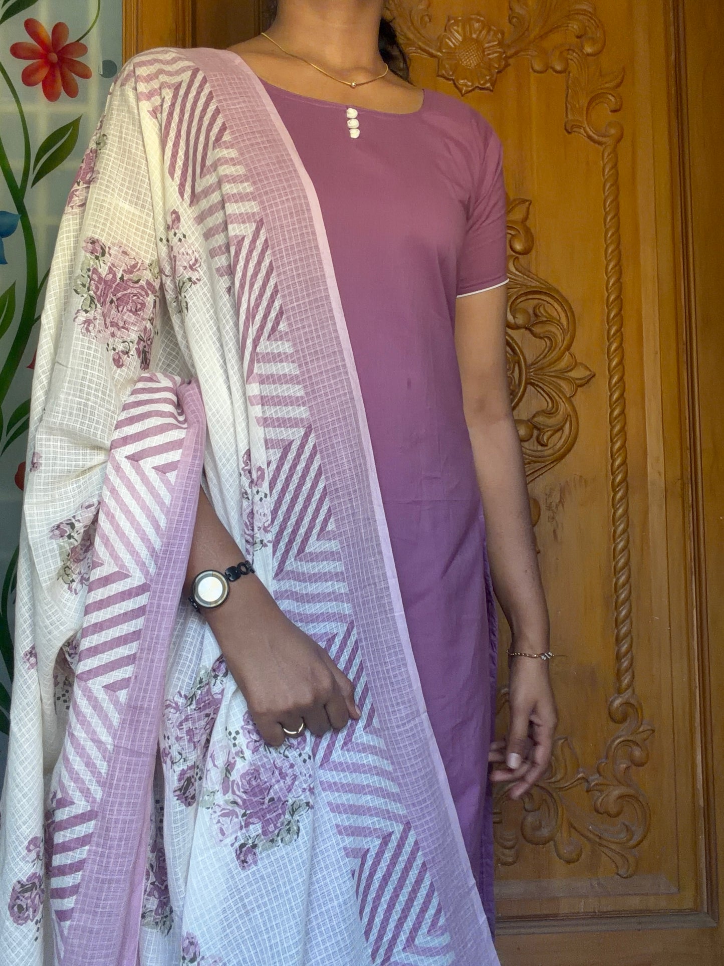 soft cotton kurti with dupatta