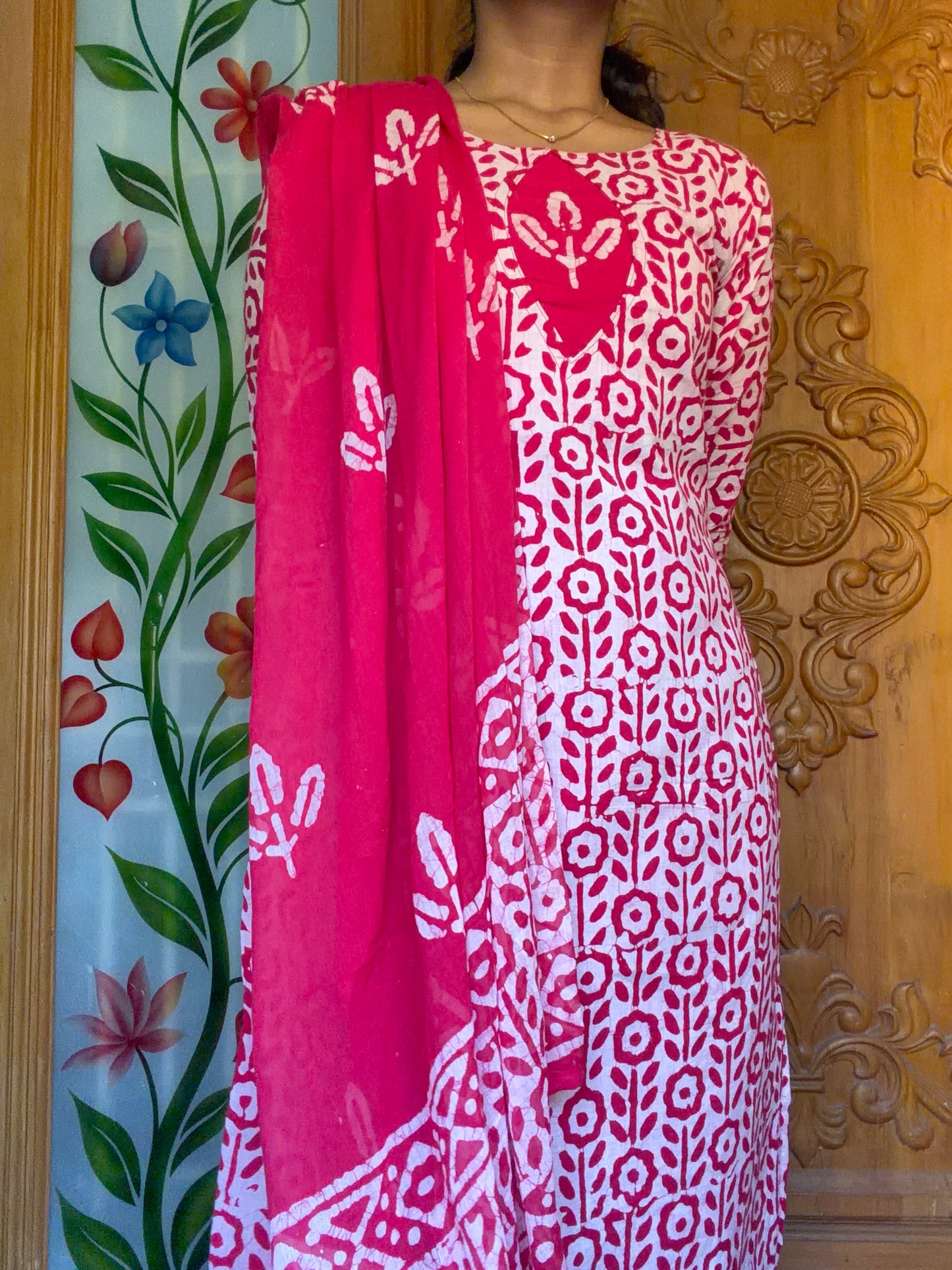 Pure cotton batik printed 3pcs set