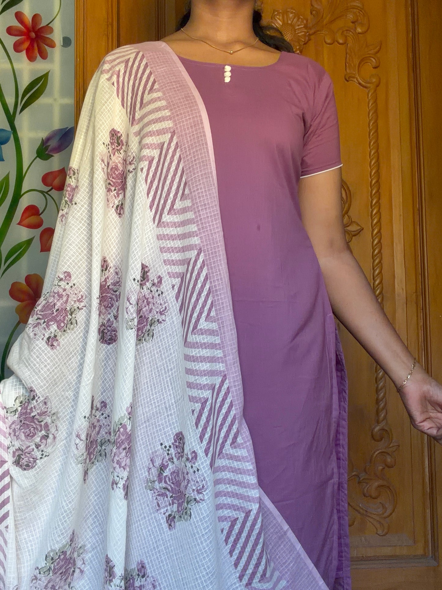 soft cotton kurti with dupatta
