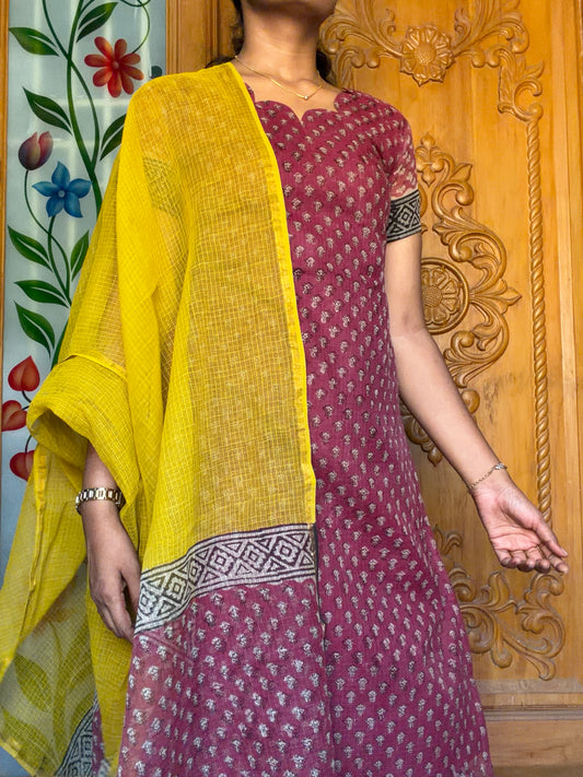 Pure cotton kota Kurti set(3pcs)