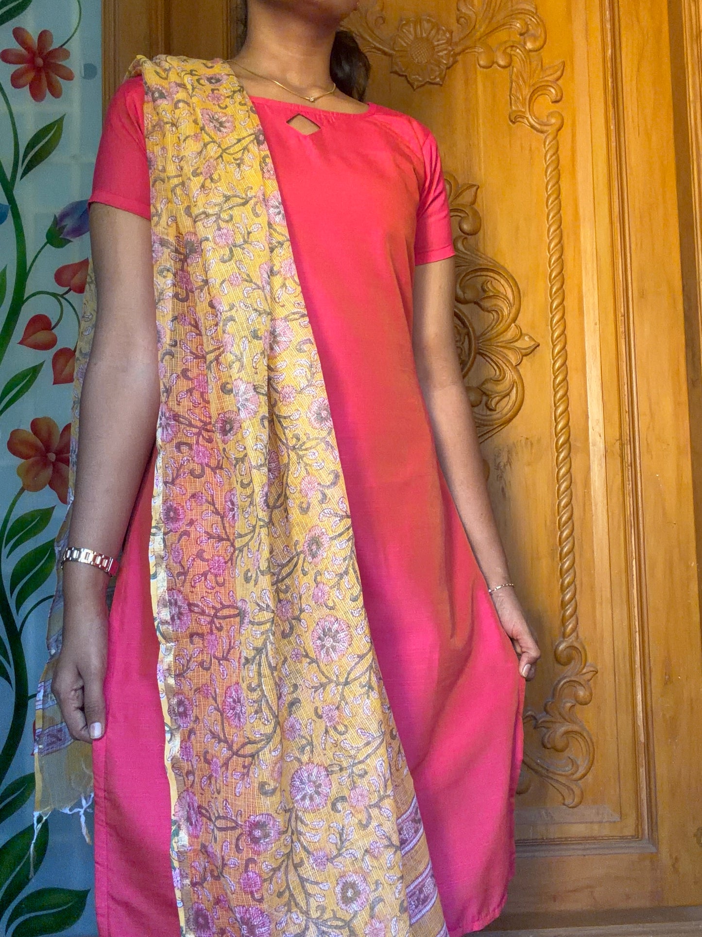 Soft Silk Cotton Kurti with Dupatta