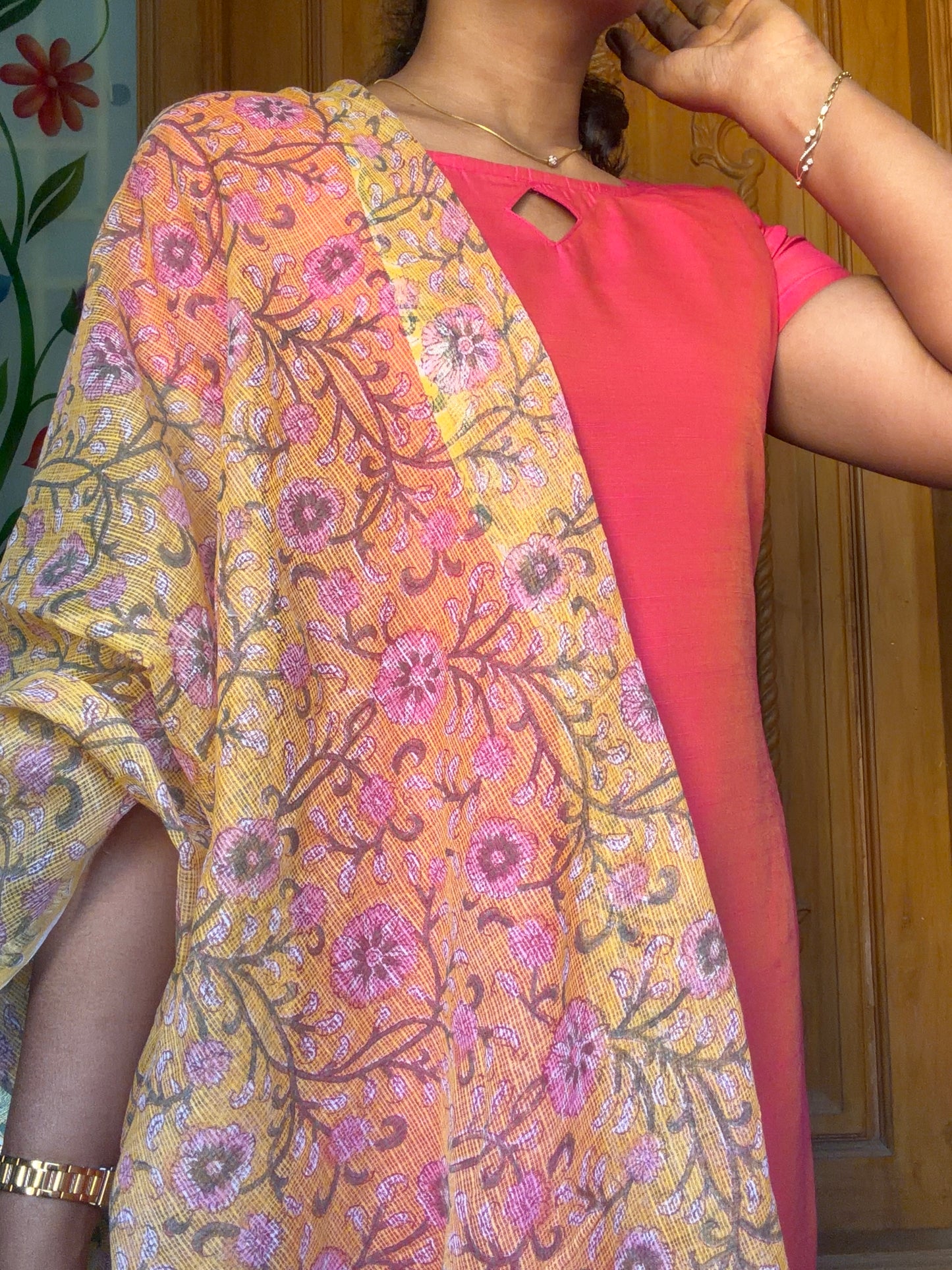 Soft Silk Cotton Kurti with Dupatta