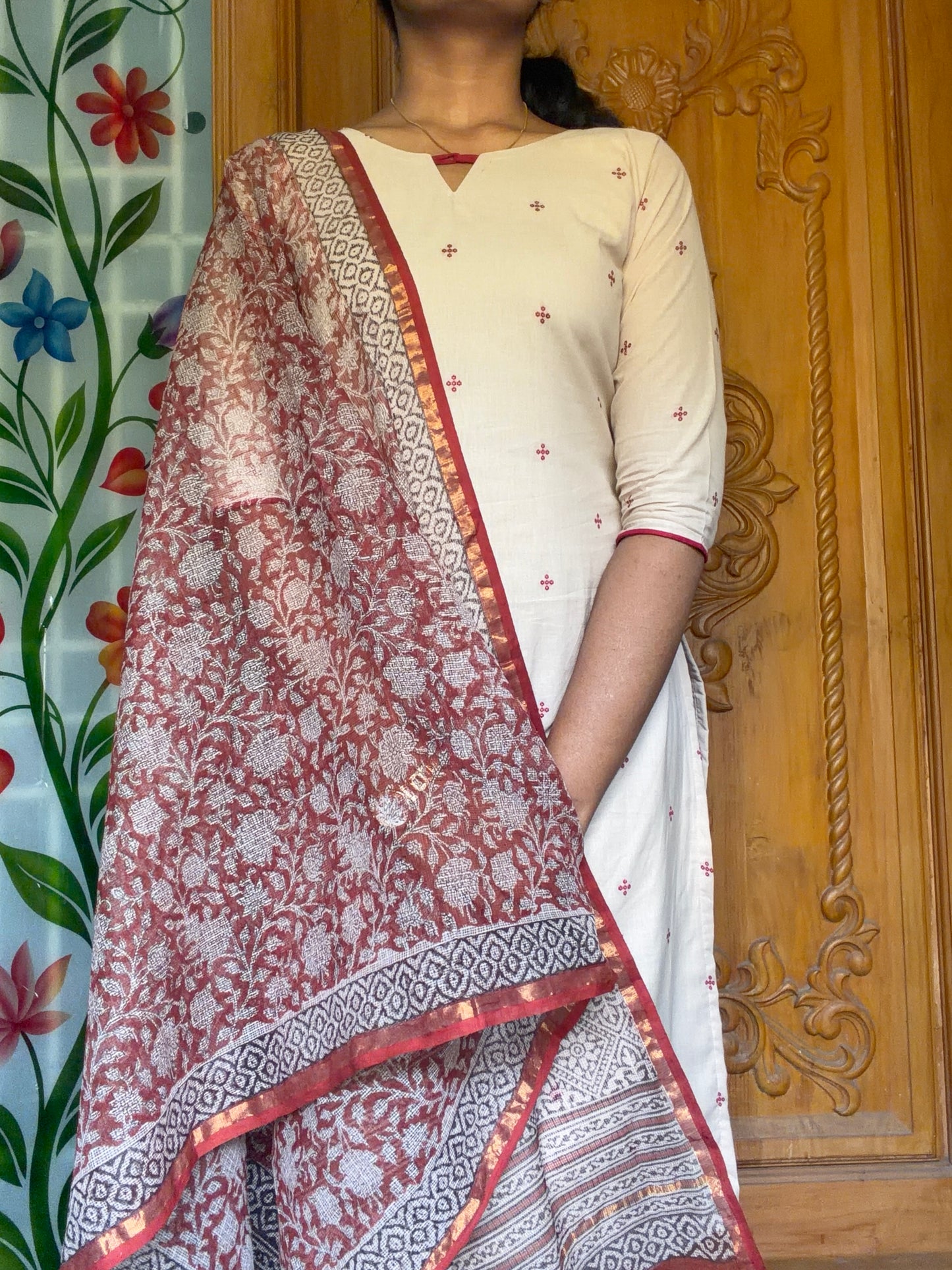 pure cotton kurti with kota dupatta set ( Pre - Order )