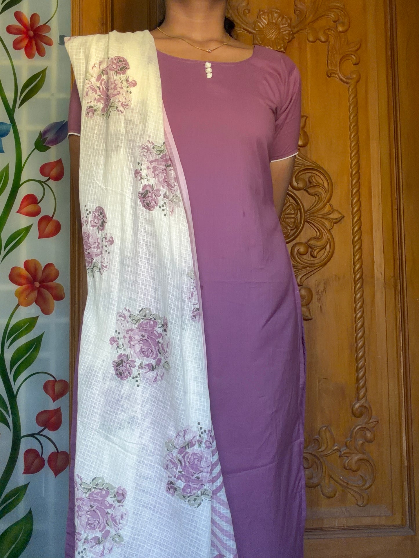 soft cotton kurti with dupatta