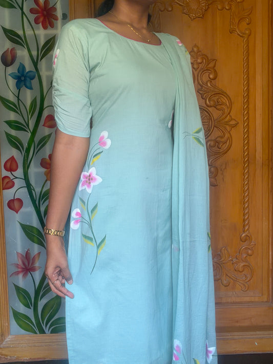 Handpainted  cotton 3pcs set