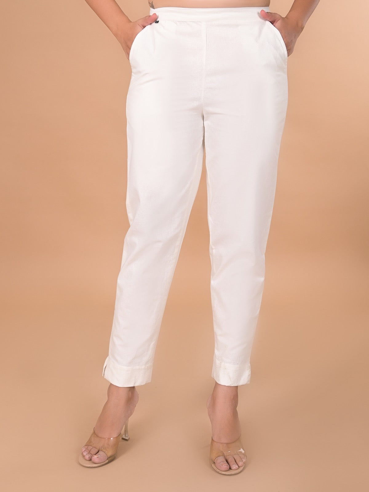Pure cotton straight cut pants
