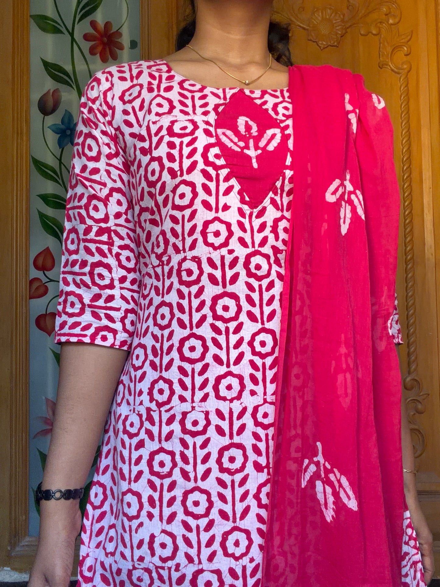 Pure cotton batik printed 3pcs set