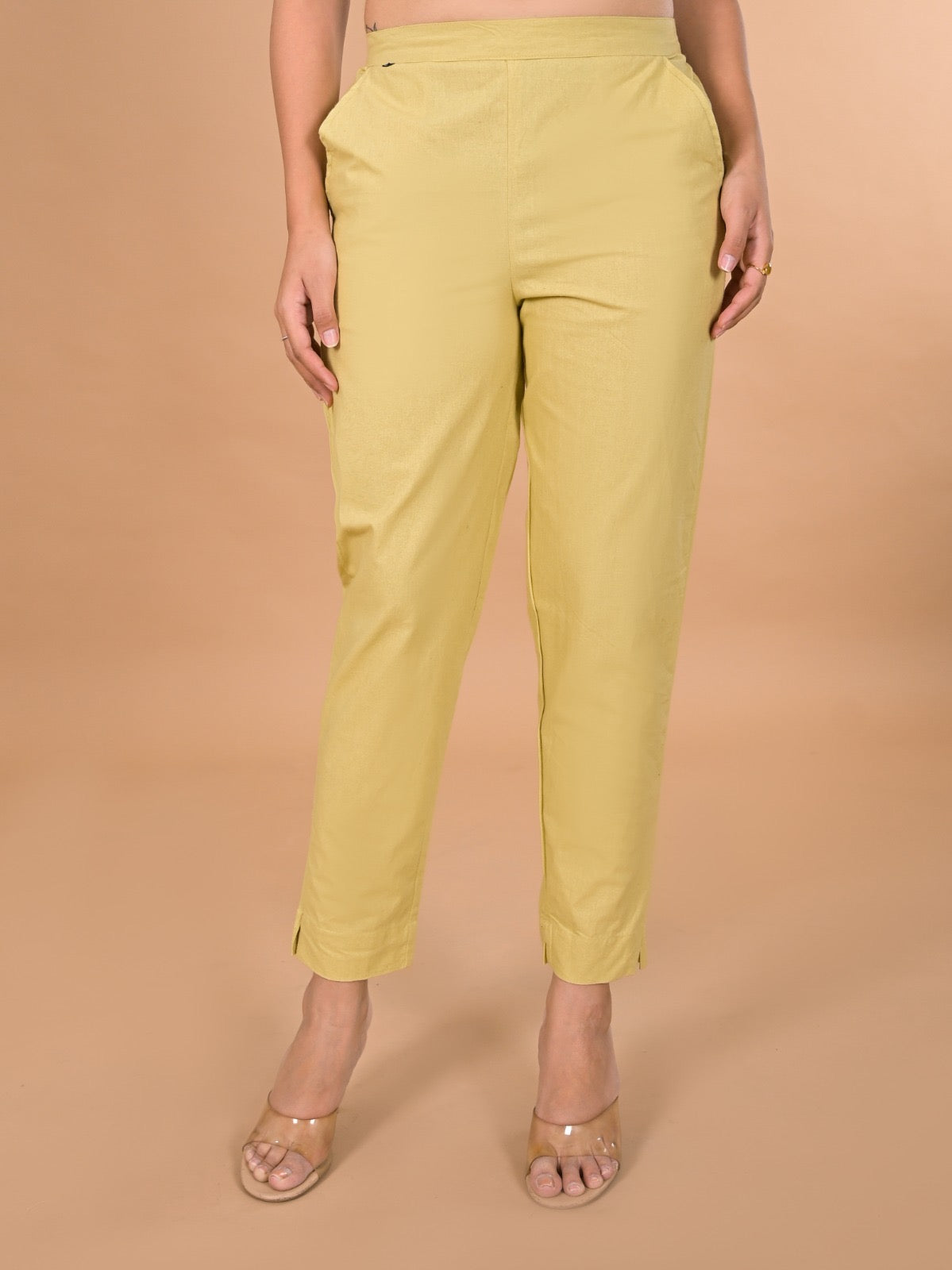 Pure cotton straight cut pants