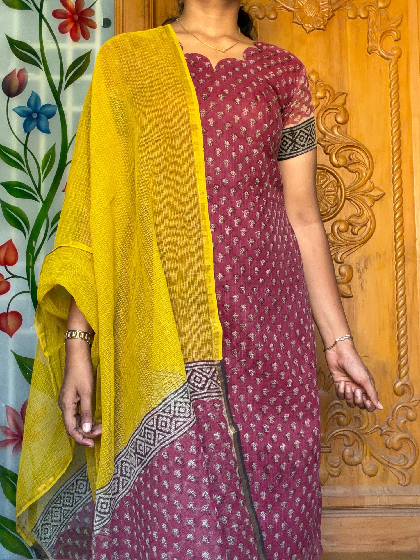 Pure cotton kota Kurti set(3pcs)