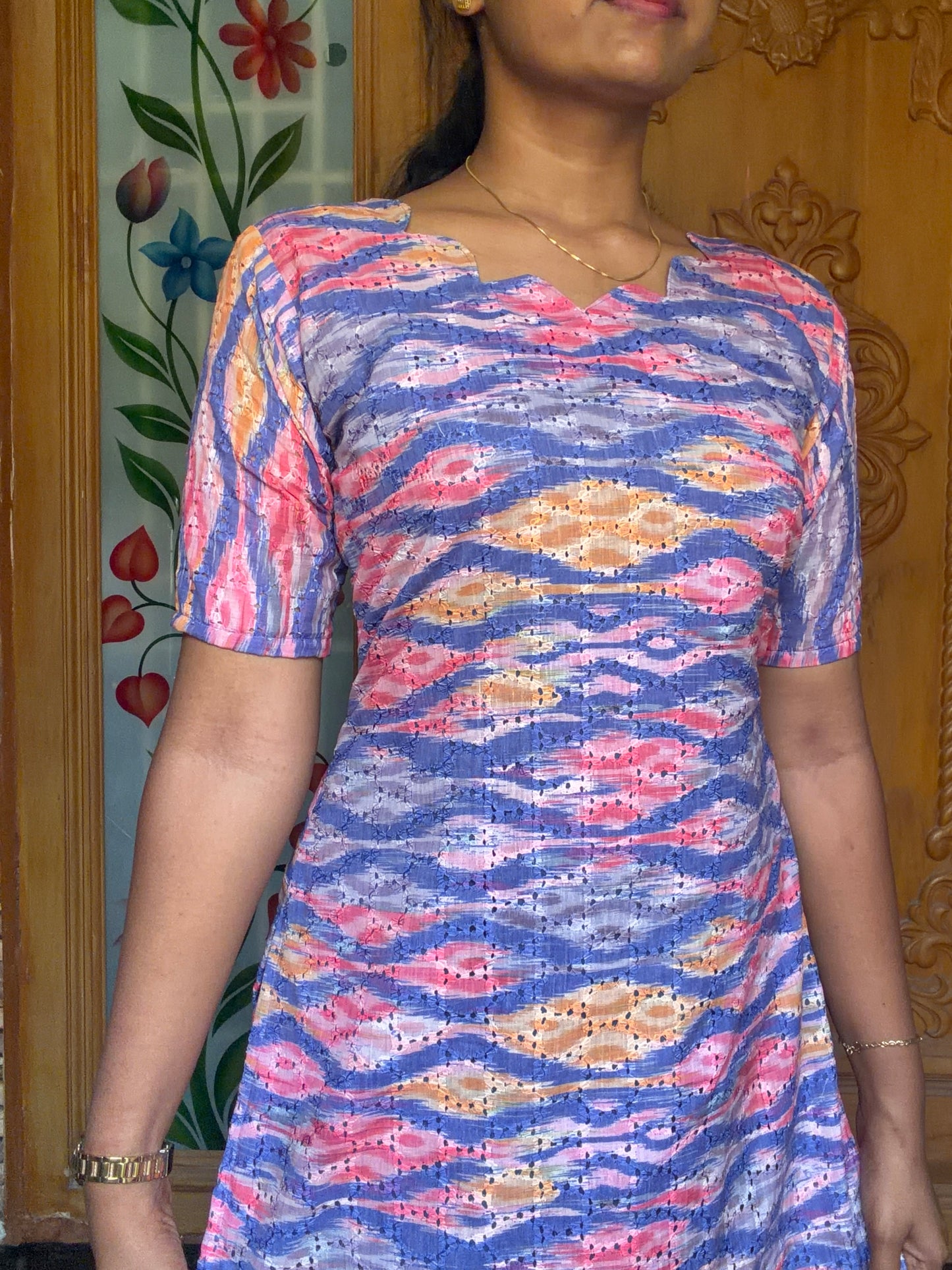 Multi color Hacoba cotton kurti