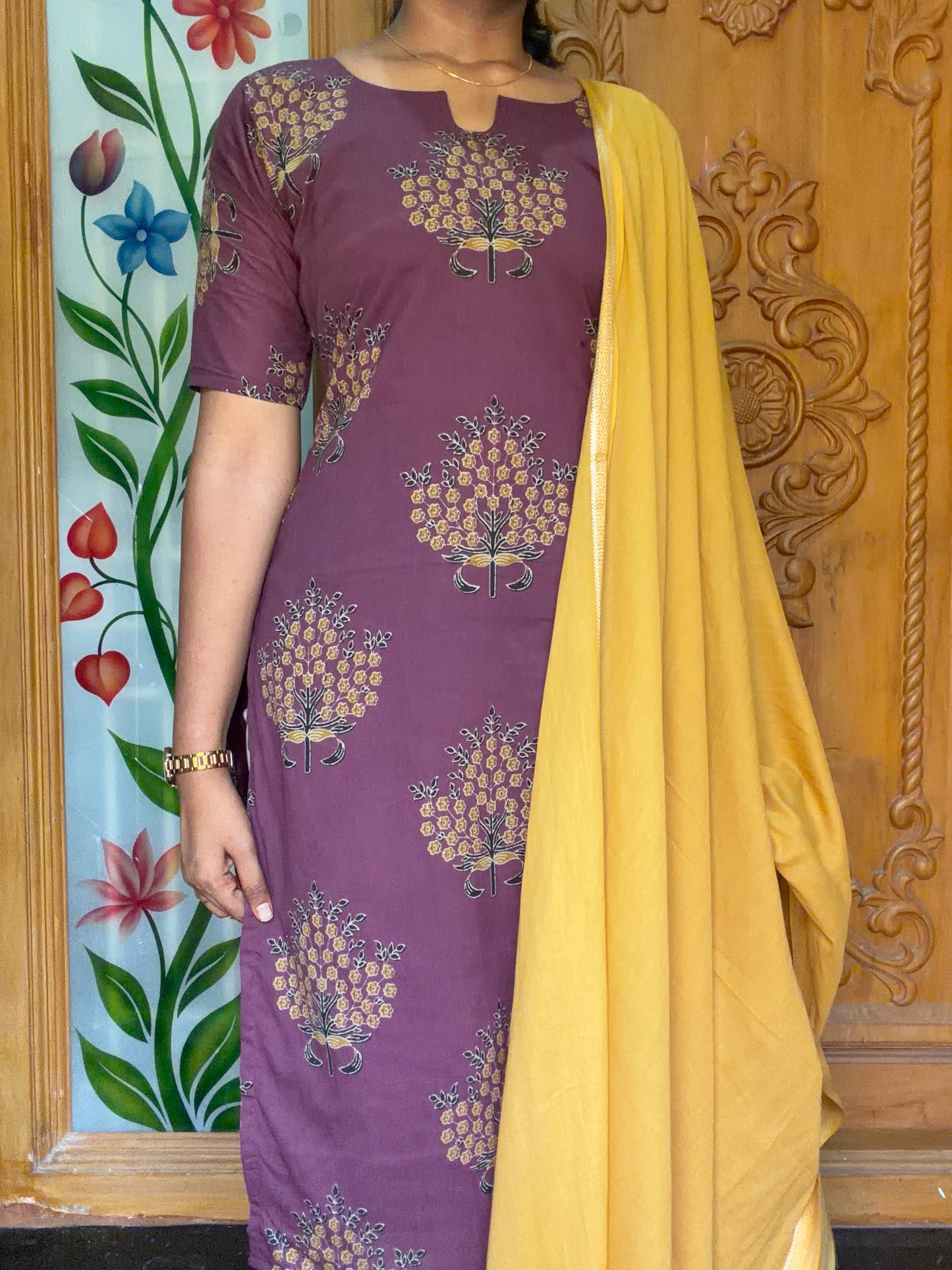 pure cotton kurti with soft cotton dupatta