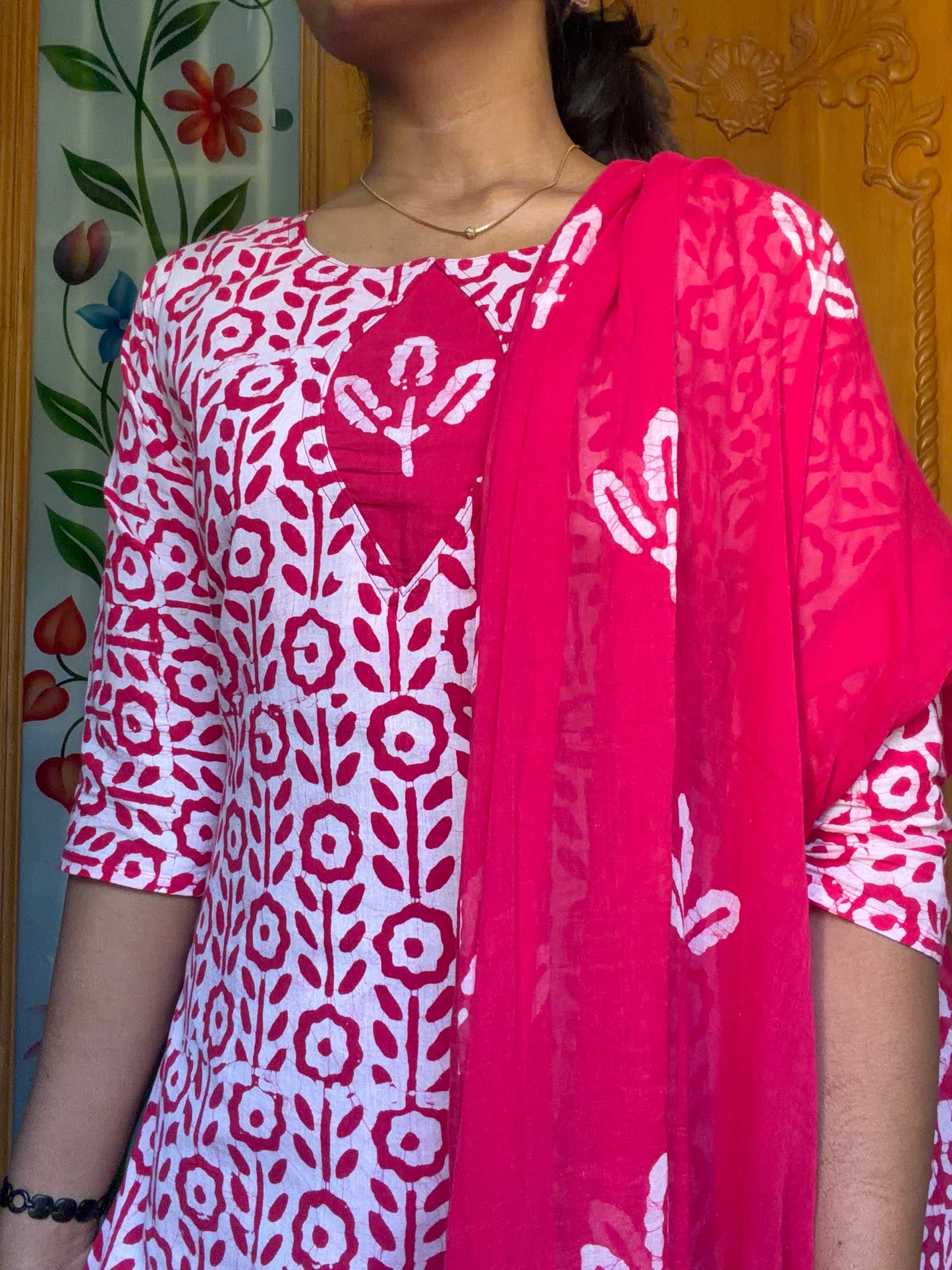 Pure cotton batik printed 3pcs set