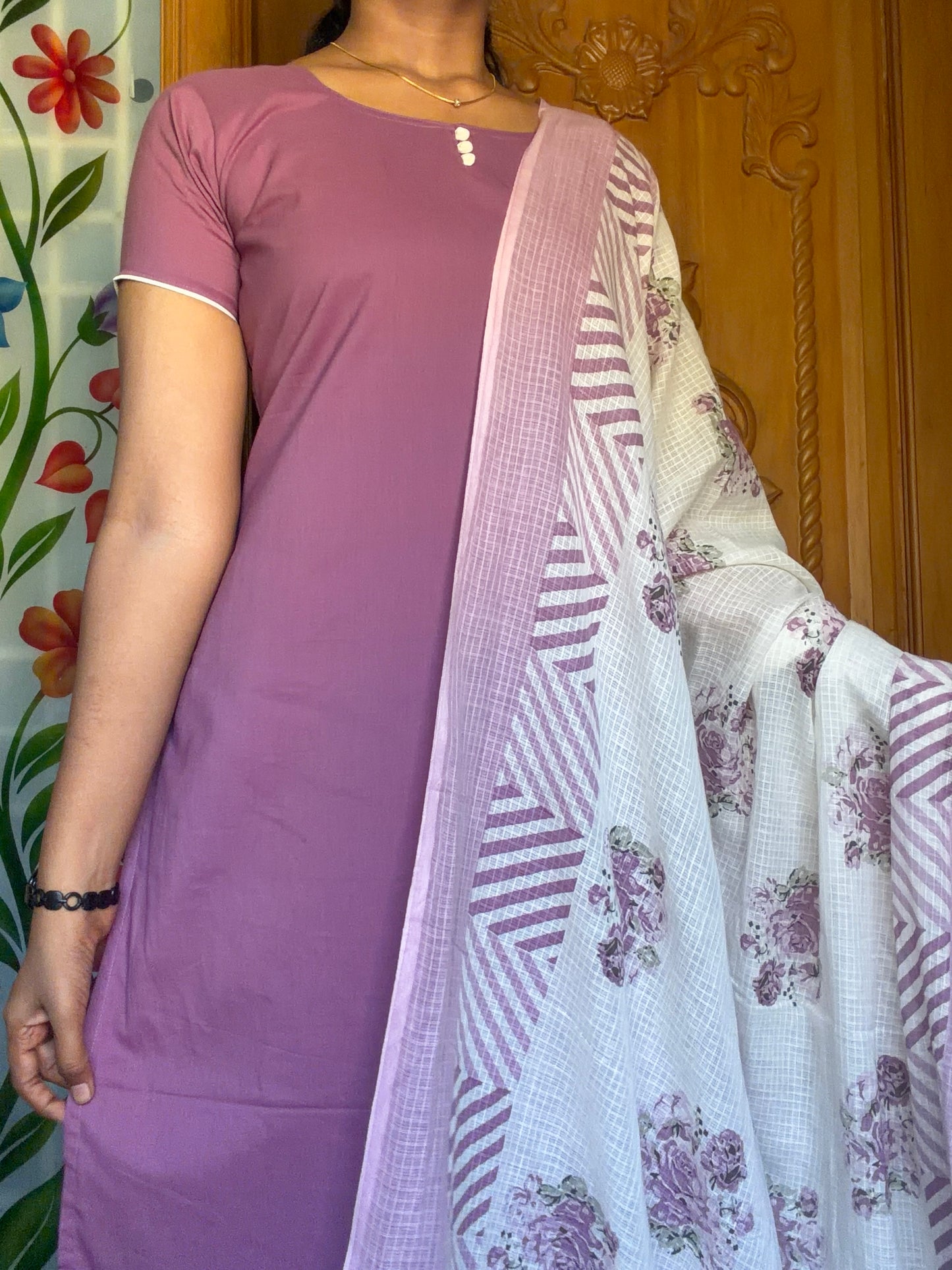 soft cotton kurti with dupatta