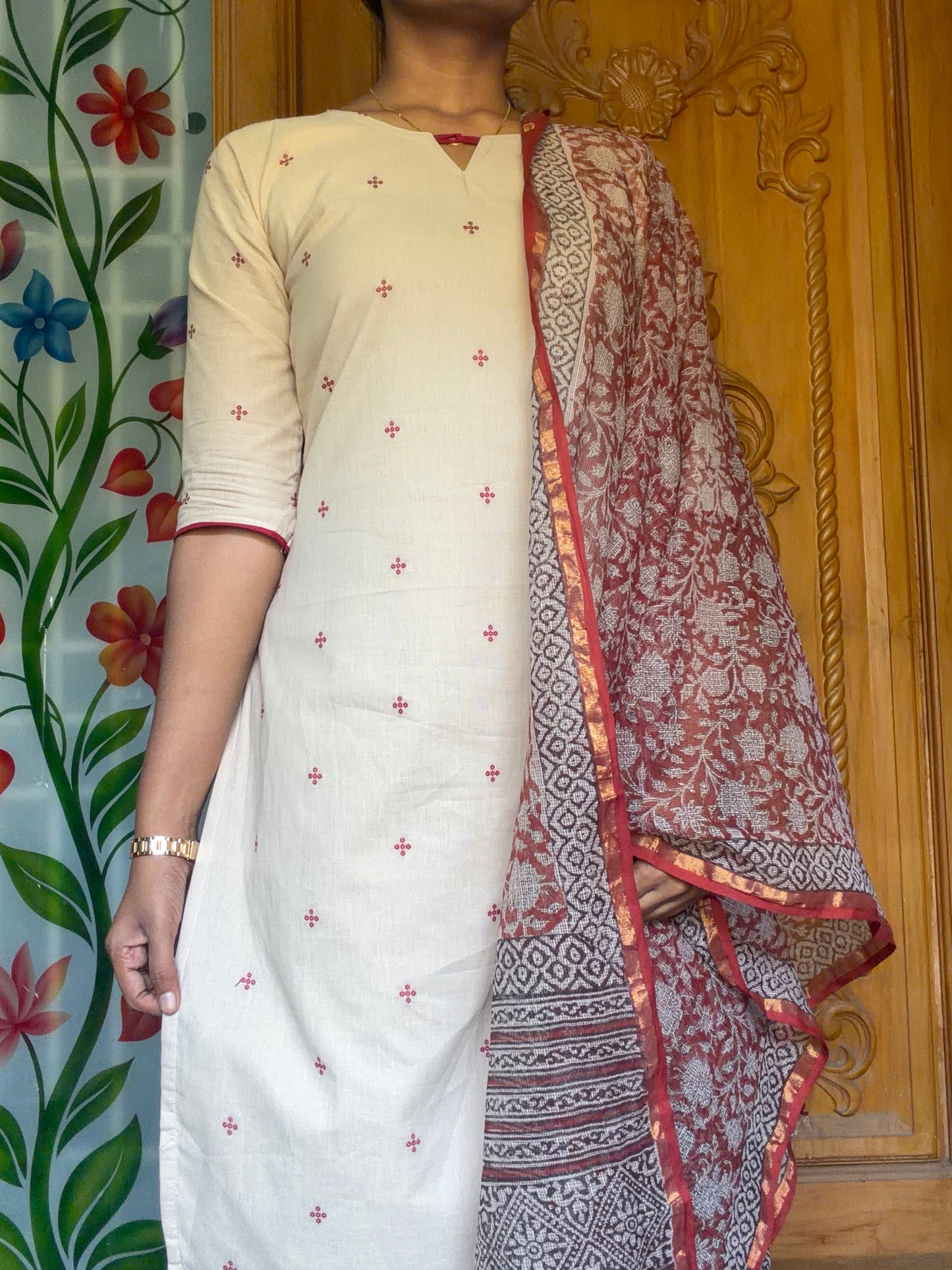 pure cotton kurti with kota dupatta set ( Pre - Order )