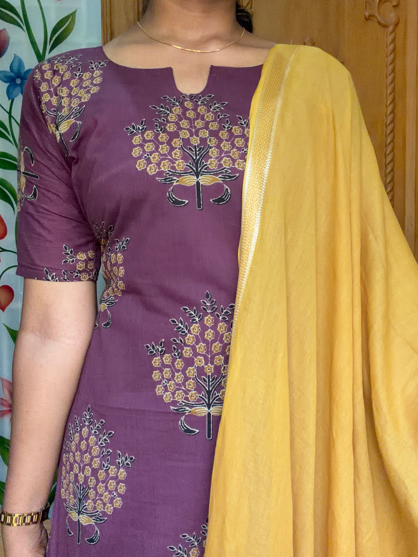 pure cotton kurti with soft cotton dupatta
