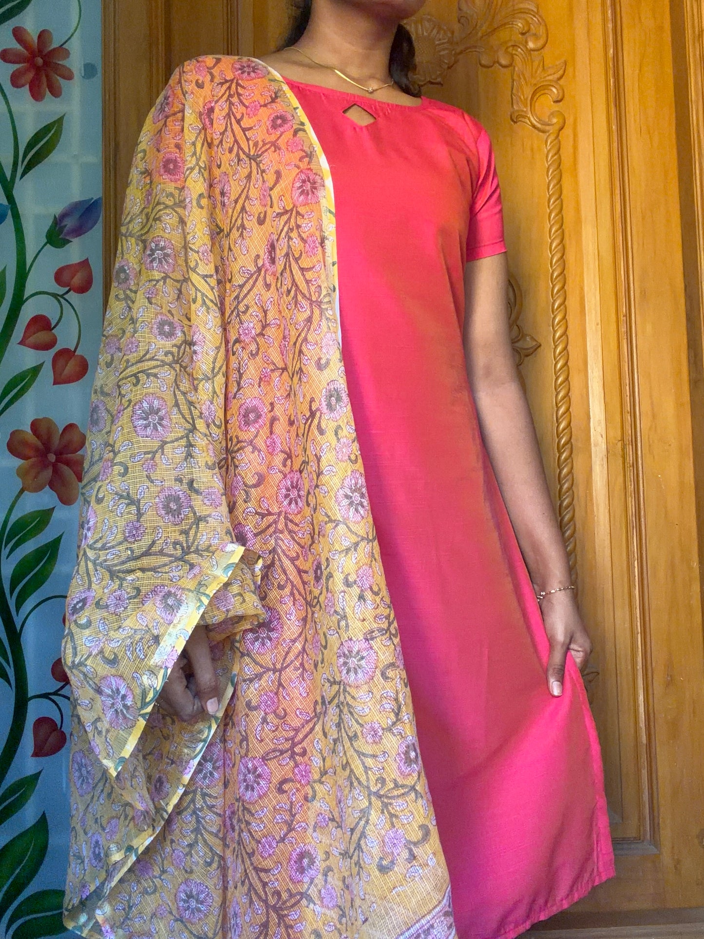 Soft Silk Cotton Kurti with Dupatta