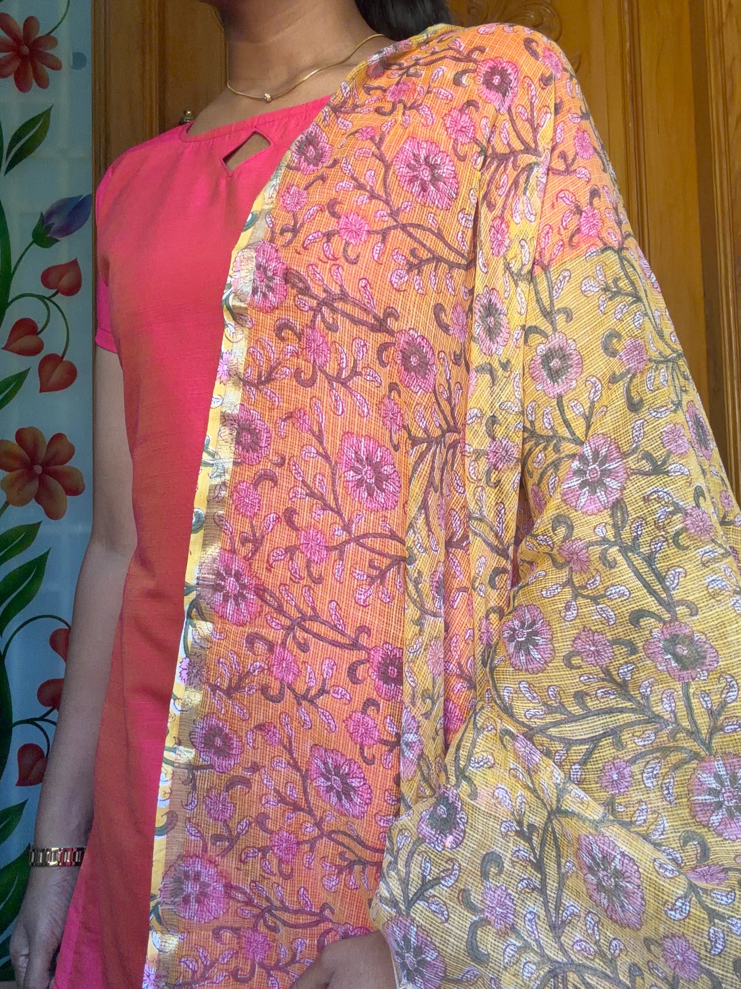 Soft Silk Cotton Kurti with Dupatta