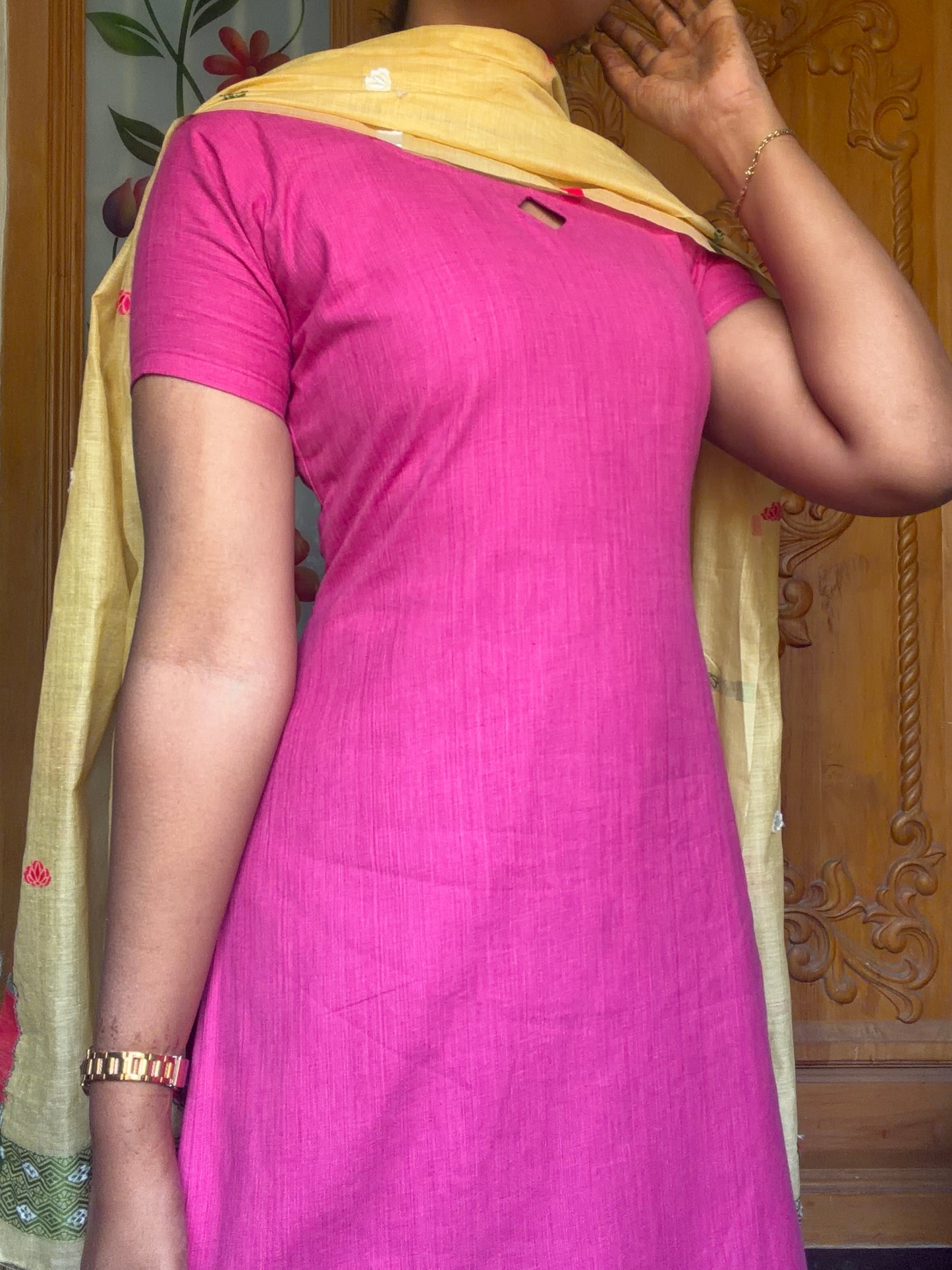 Pure cotton Kurti with jamdani dupatta