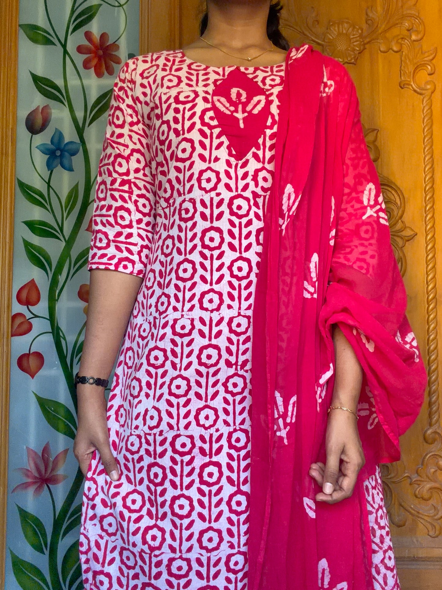 Pure cotton batik printed 3pcs set