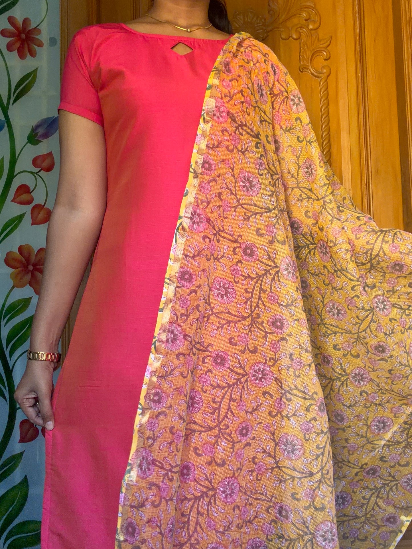 Soft Silk Cotton Kurti with Dupatta