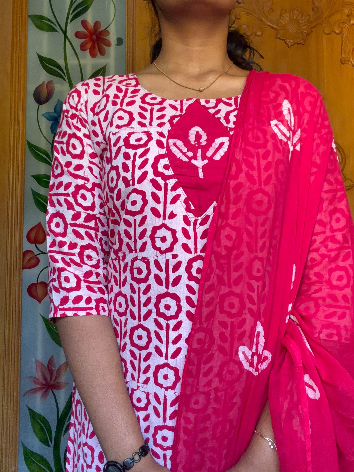 Pure cotton batik printed 3pcs set