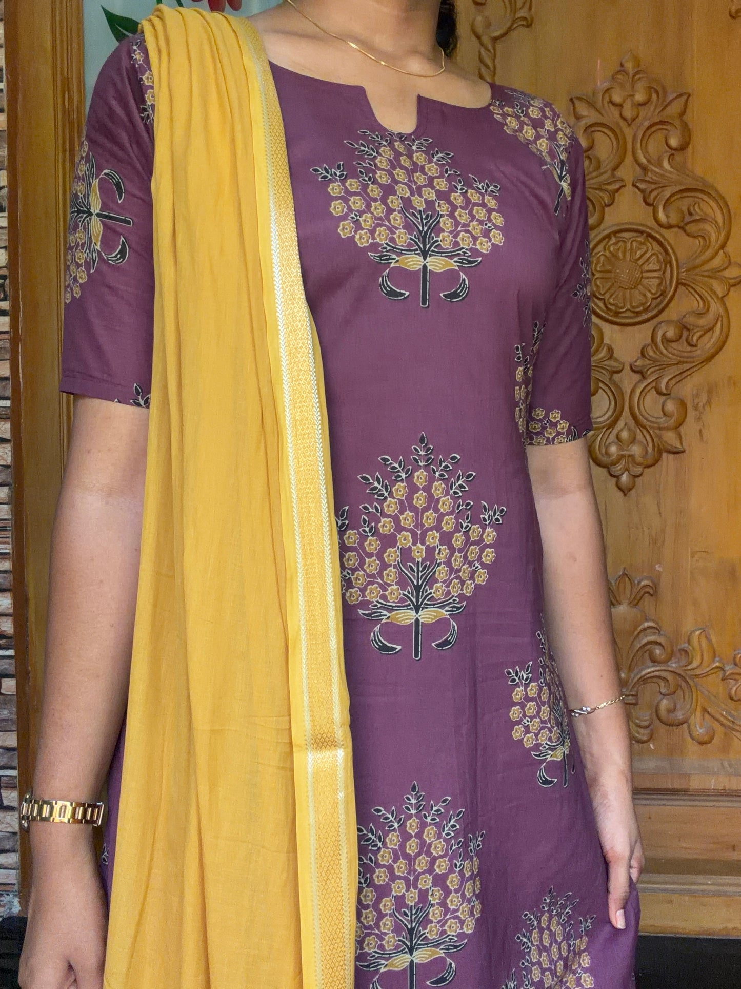 pure cotton kurti with soft cotton dupatta