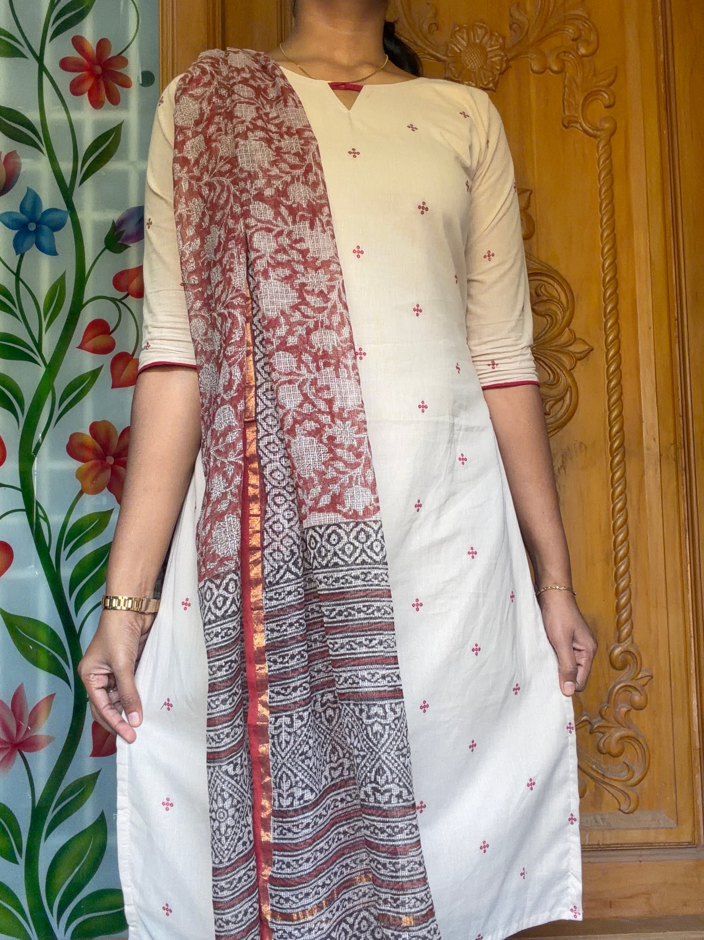 pure cotton kurti with kota dupatta set ( Pre - Order )