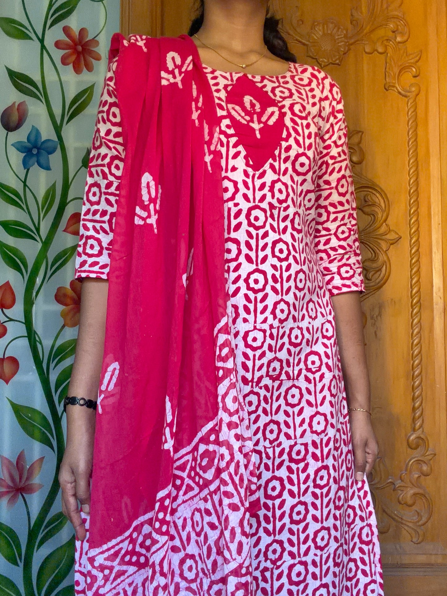 Pure cotton batik printed 3pcs set