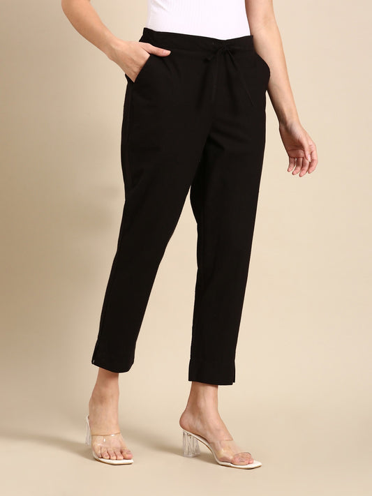Pure cotton straight cut pants