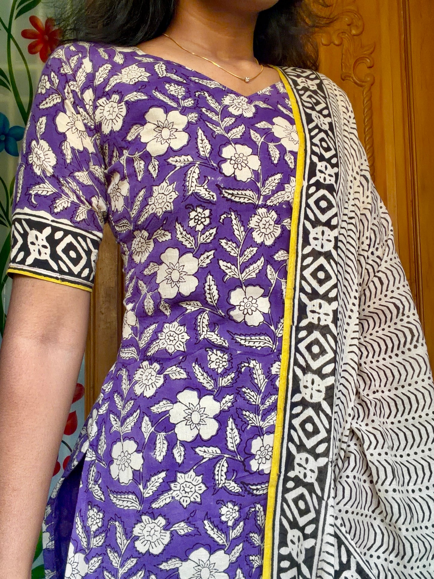 pure cotton Kurti set with dupatta(3pcs set)