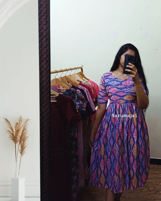 Multicolor cotton hacoba maxi