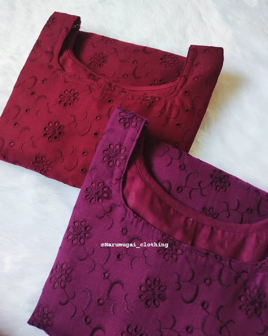 Cotton hacoba kurti(with lining)