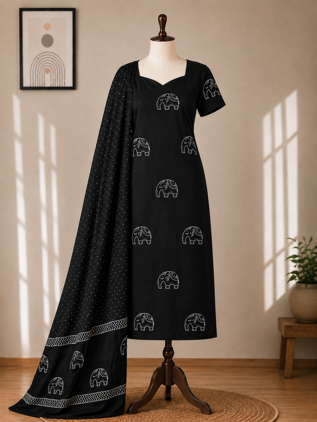 Black charm - pure cotton 3pcs set