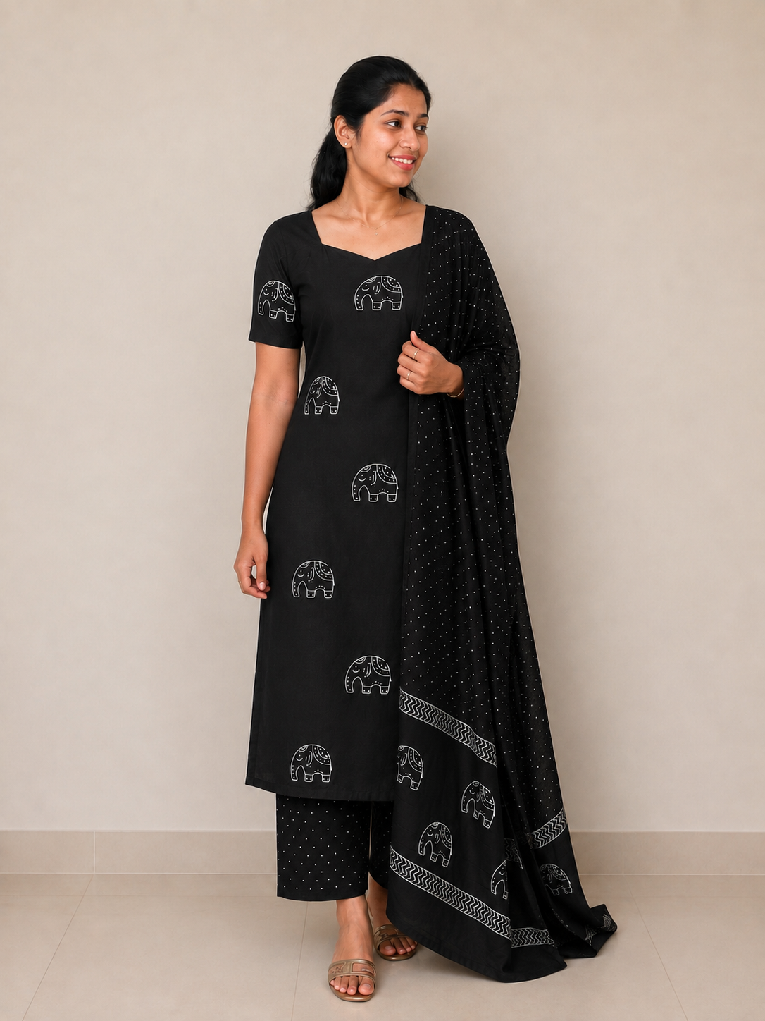 Black charm - pure cotton 3pcs set