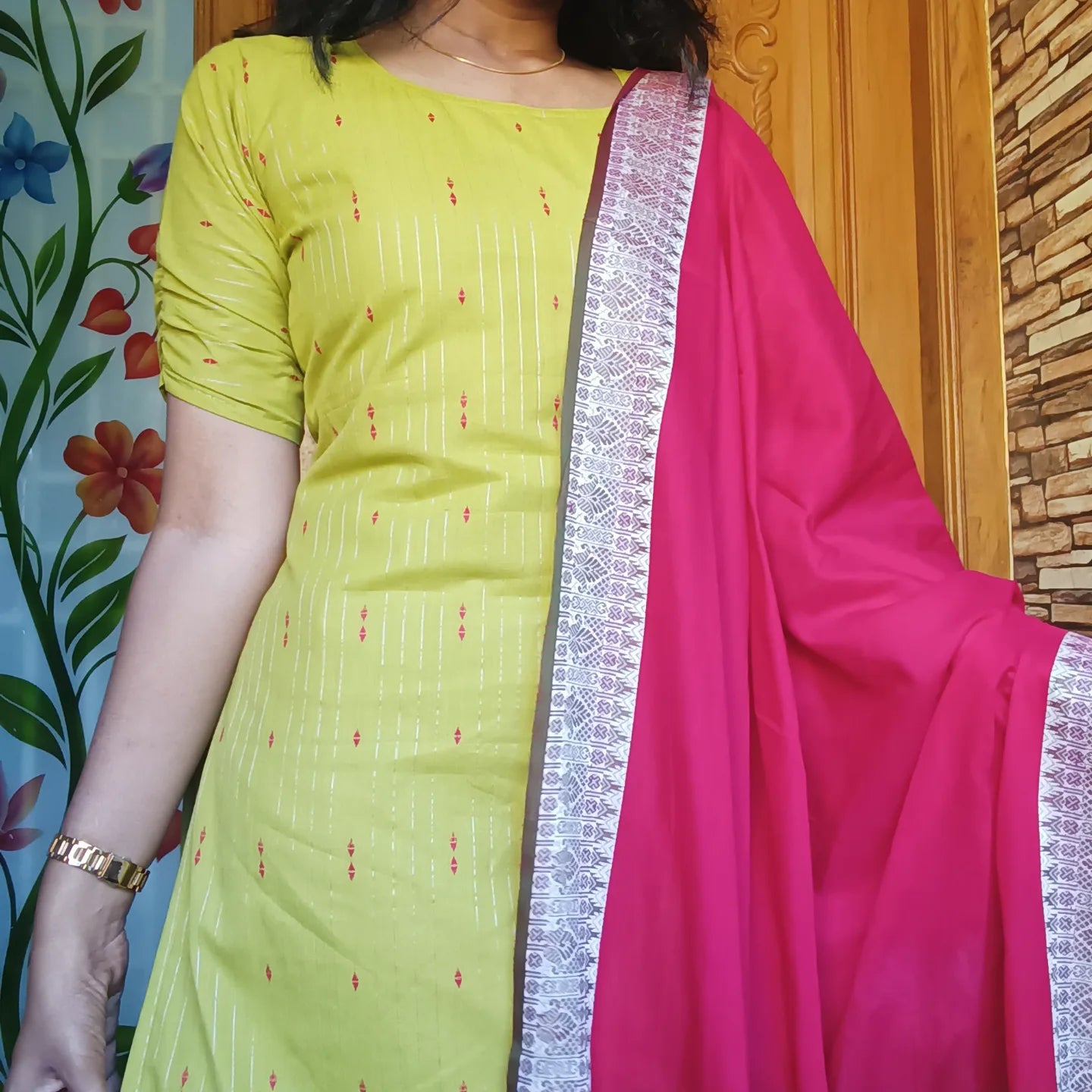 Pure cotton kurti with dupatta set