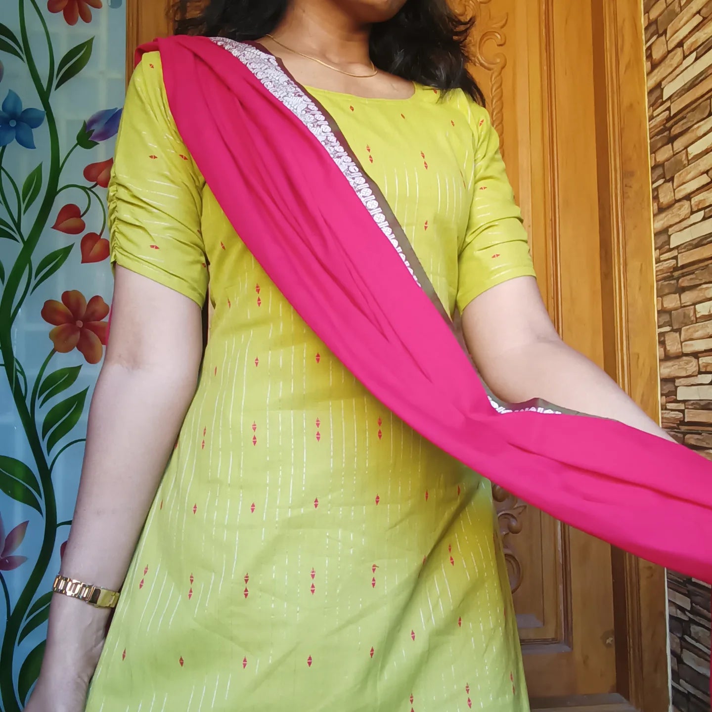 Pure cotton kurti with dupatta set