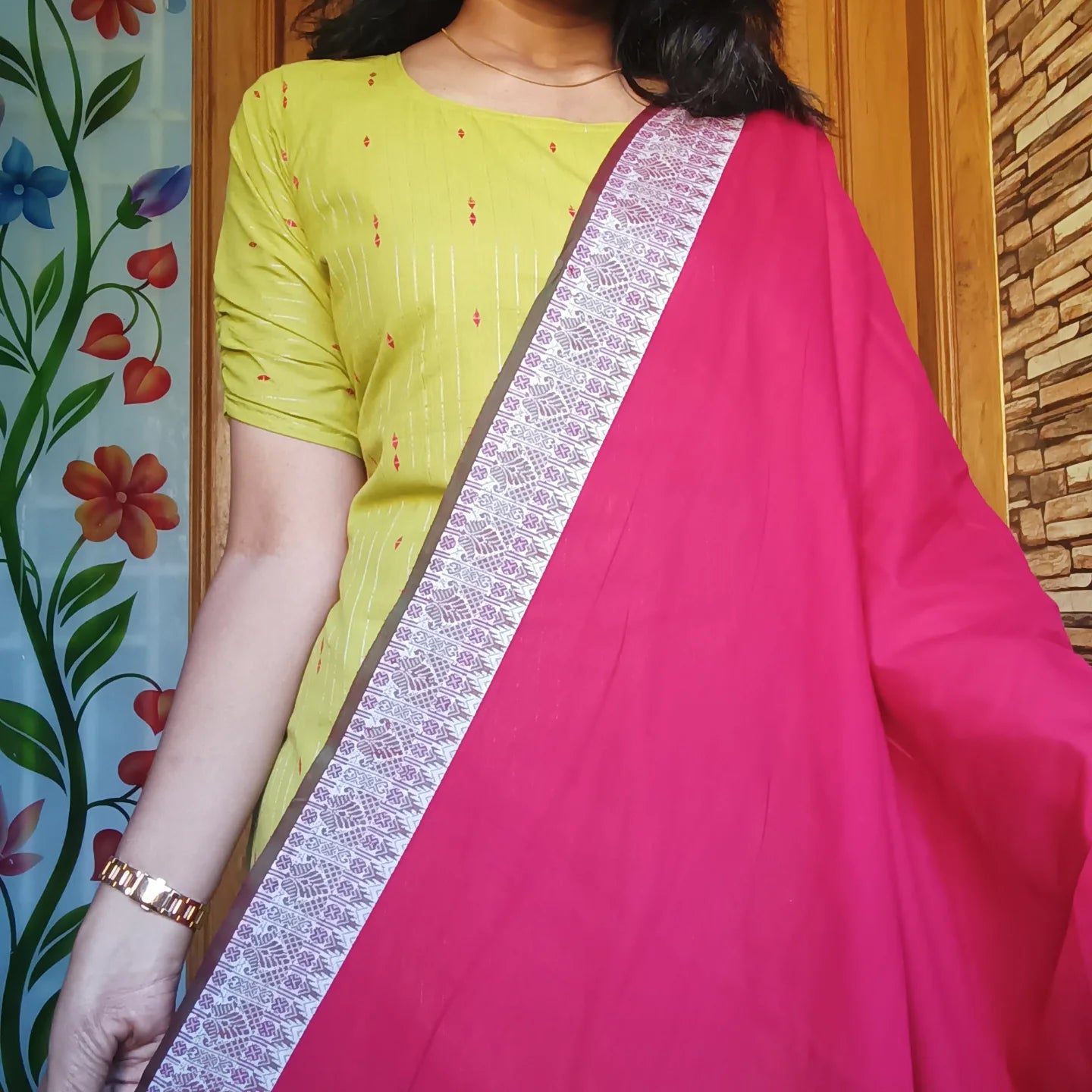 Pure cotton kurti with dupatta set
