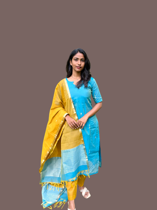 Premium chanderi salwar set