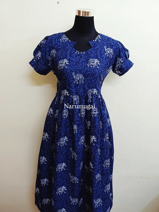 Blue floral maxi with lining