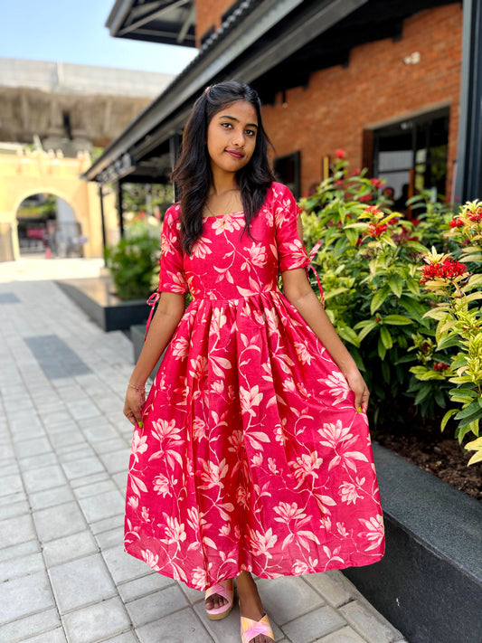 Tussar Maxi with Lining
