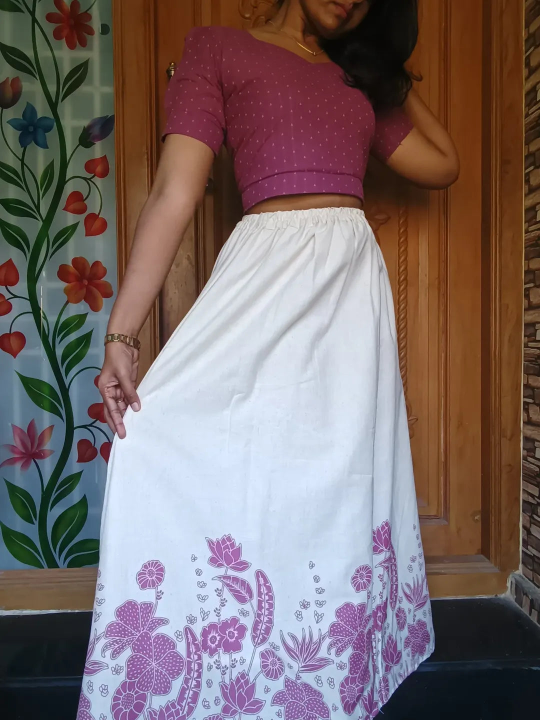 Pure cotton Skirt set or Maxi
