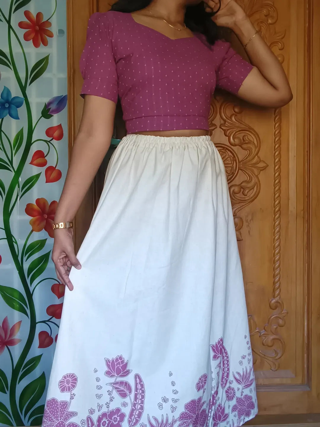 Pure cotton Skirt set or Maxi