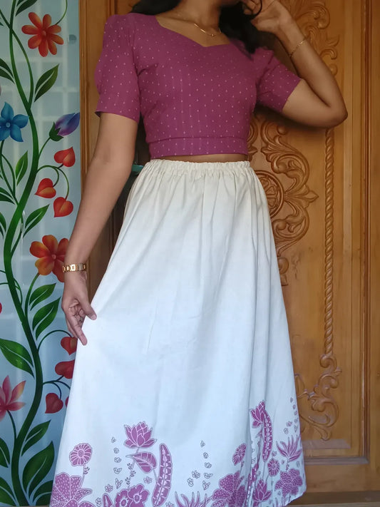 Pure cotton Skirt set or Maxi