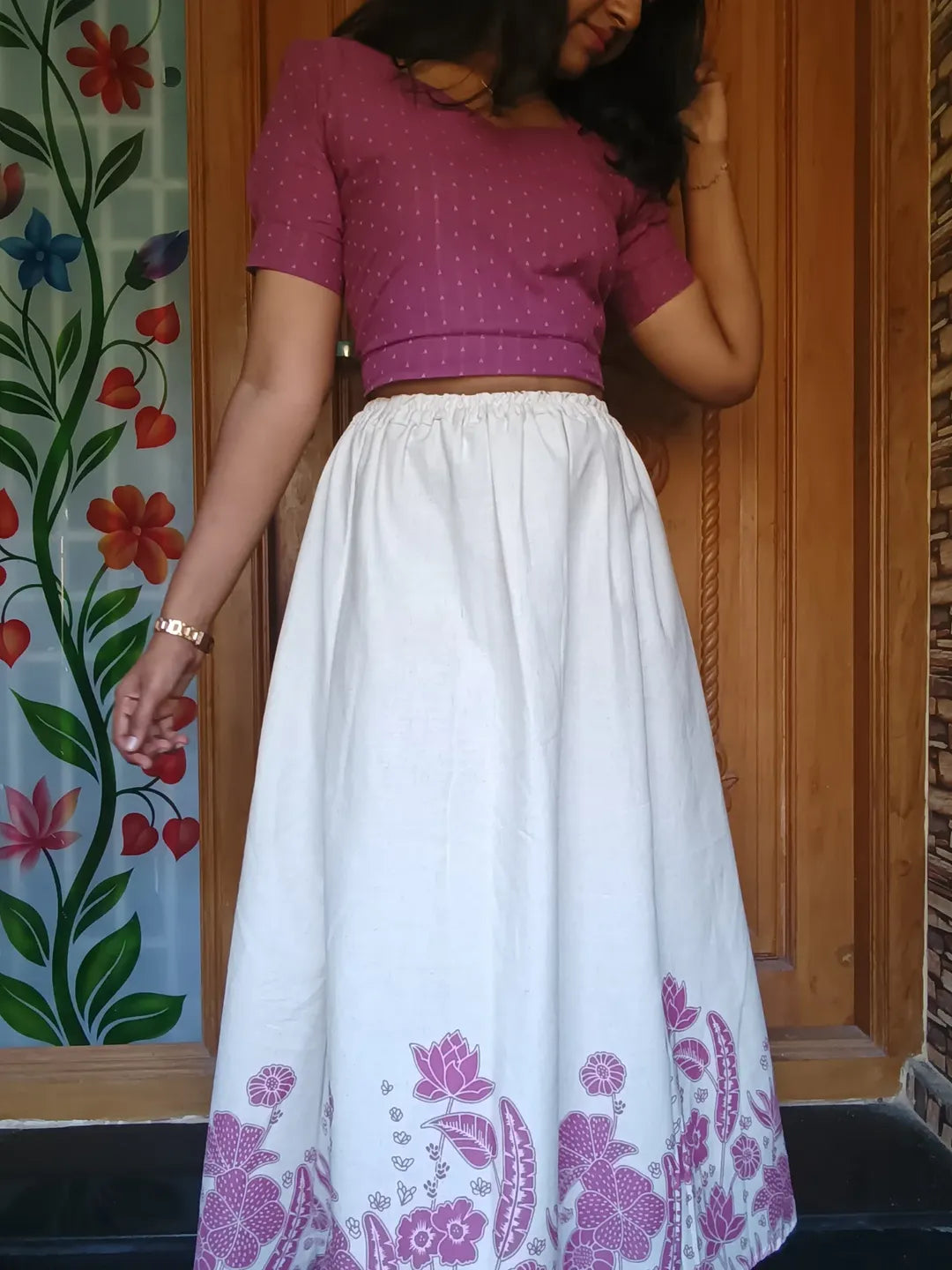 Pure cotton Skirt set or Maxi