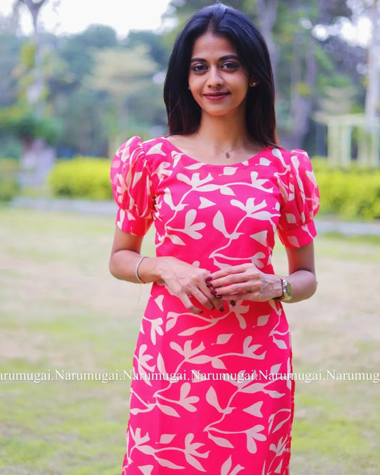Premium georgette kurti with (cotton lining)
