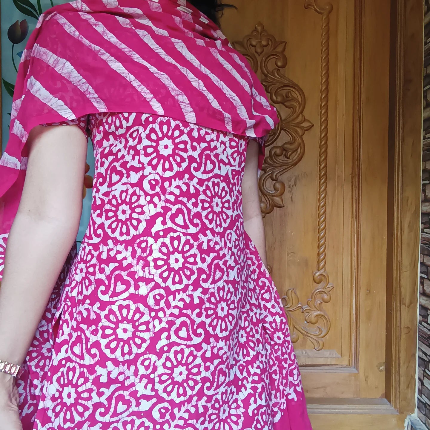 Pure cotton batik printed 3pcs set